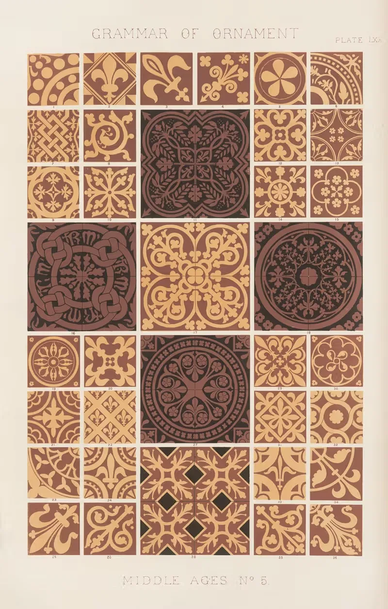 Средние века № 5 by Оуэн Джонс, 1856 — digital art print download
