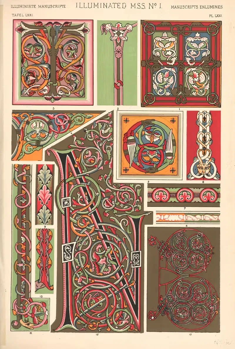 Иллюминированные манускрипты № 1 by Оуэн Джонс, 1910 — digital art print download