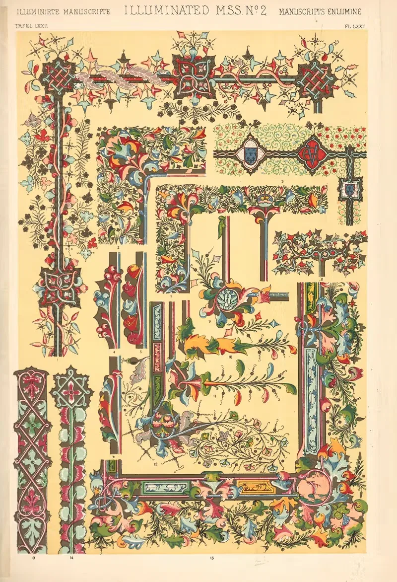 Иллюминированные манускрипты № 2 by Оуэн Джонс, 1910 — digital art print download