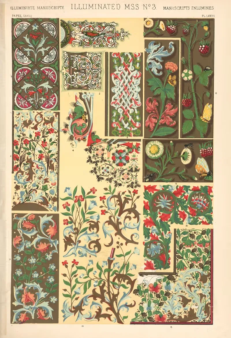 Иллюминированные манускрипты № 3 by Оуэн Джонс, 1910 — digital art print download