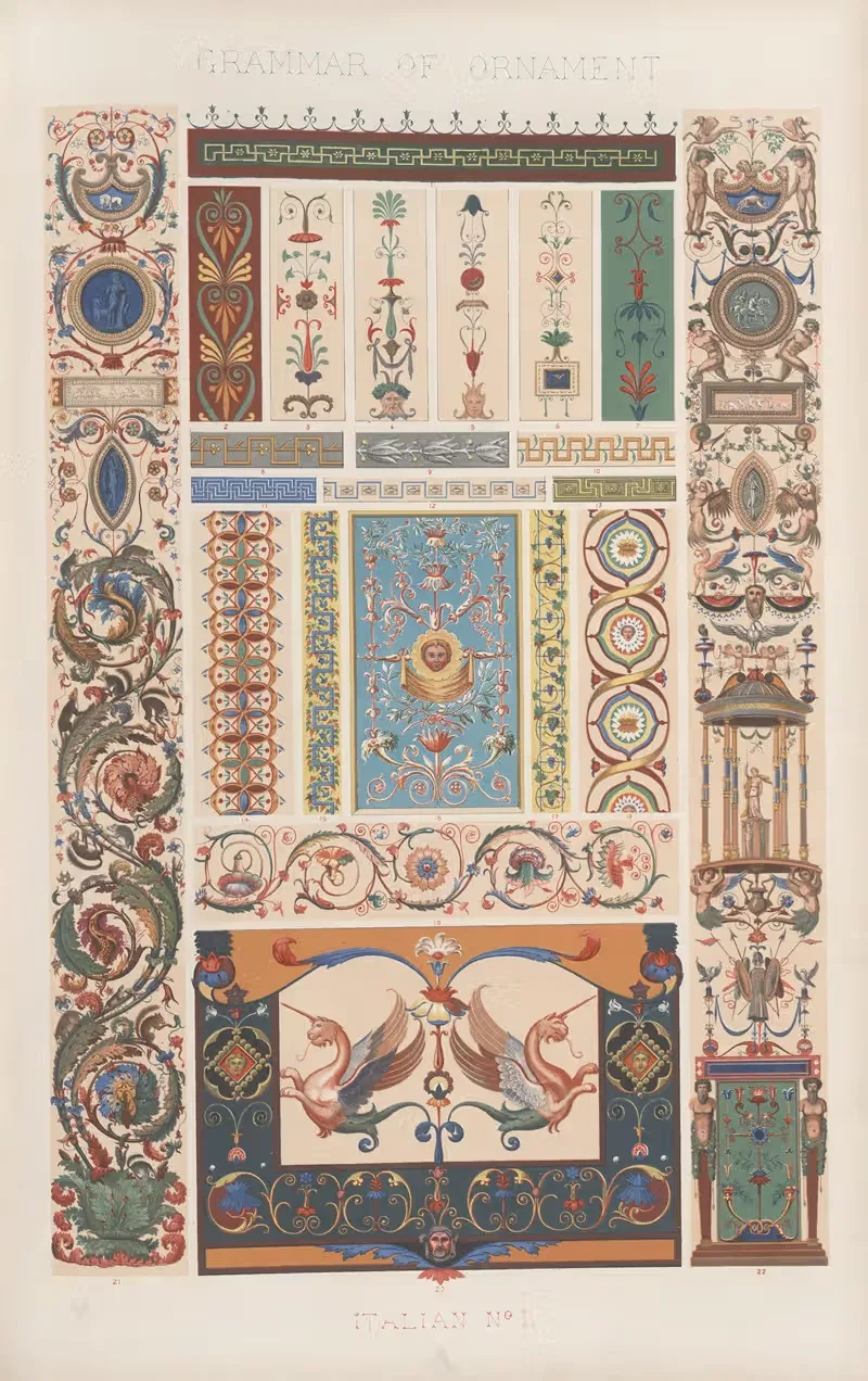 Итальянский № 1 by Оуэн Джонс, 1856 — digital art print download