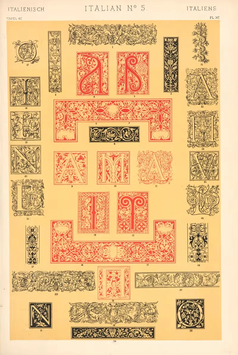 Итальянский № 5 by Оуэн Джонс, 1910 — digital art print download