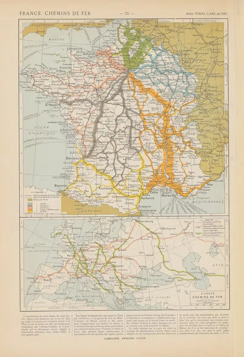 France. Chemis de fer — Paul Vidal de La Blache