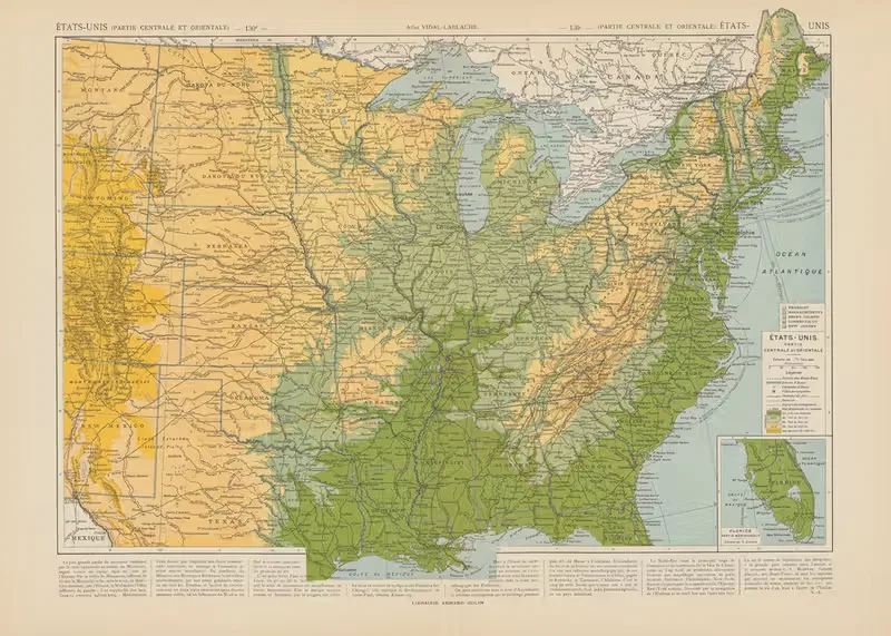 États-Unis (Partie Centrale et Orientale) — Paul Vidal de La Blache