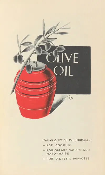 Olive oil by T. Tommasini, 1939 — digital art print download