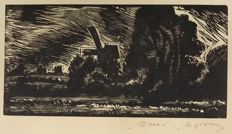Windmill in Kazimierz by Wacław Wąsowicz, 1934 — digital art print download