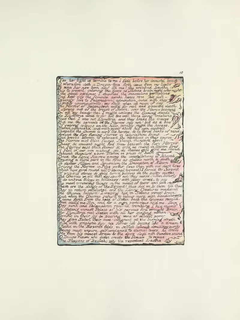 Milton, a poem in 2 books Pl.10 — William Blake