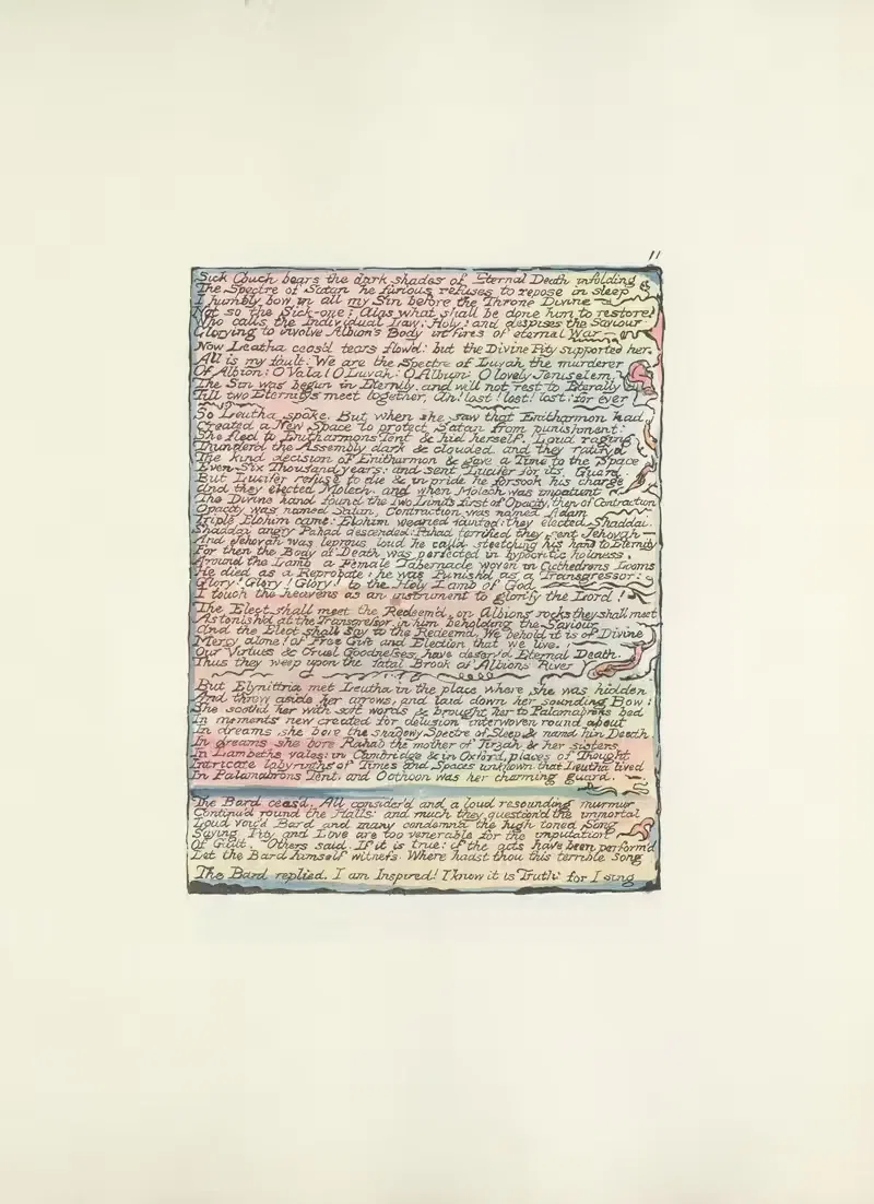 Milton, a poem in 2 books Pl.11 — William Blake