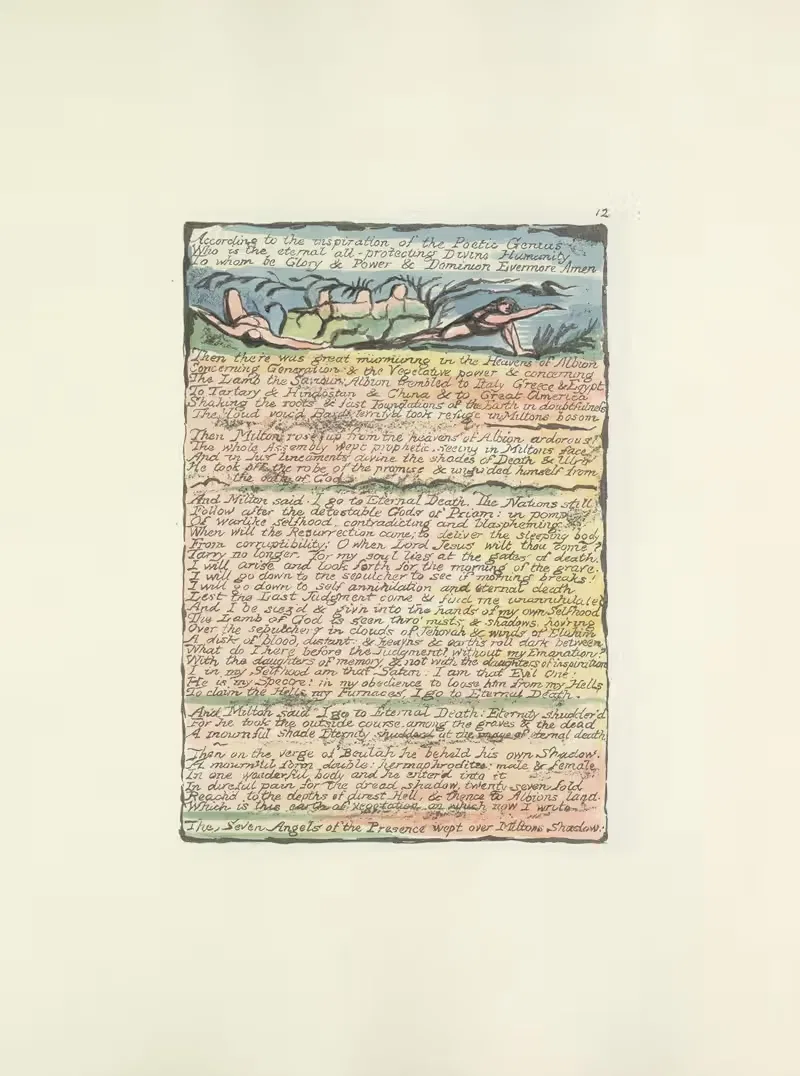 Milton, a poem in 2 books Pl.12 — William Blake