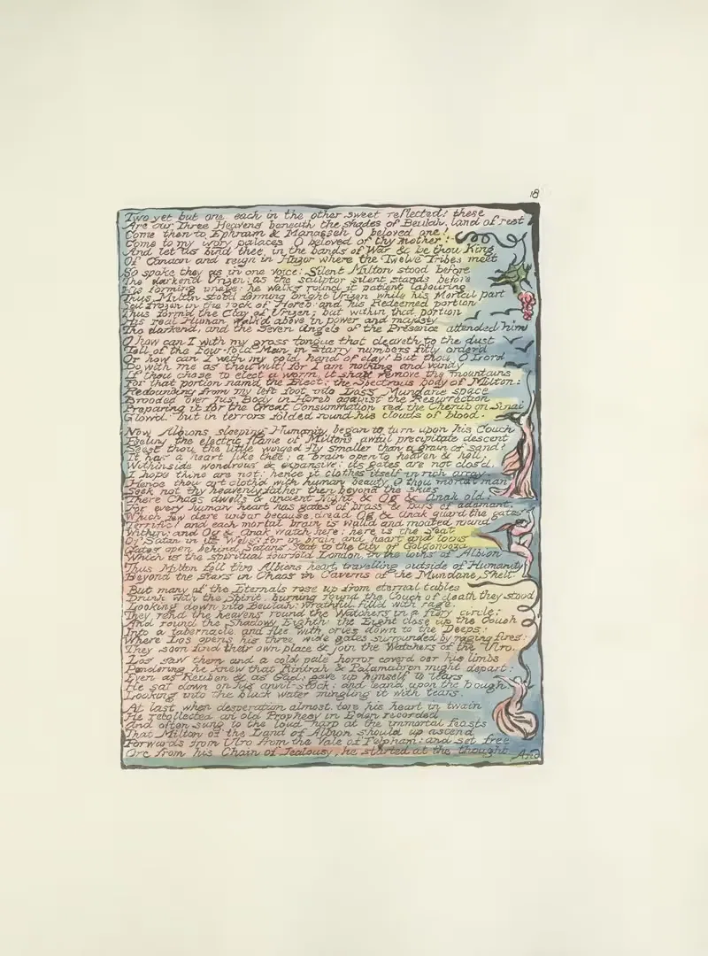 Milton, a poem in 2 books Pl.18 — William Blake