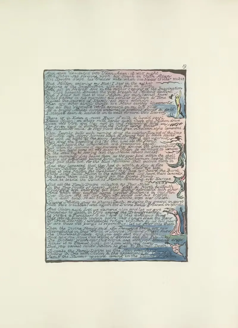 Milton, a poem in 2 books Pl.19 — William Blake