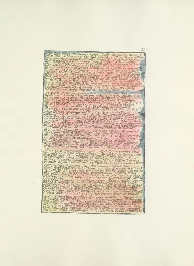 Milton, a poem in 2 books Pl.35 — William Blake