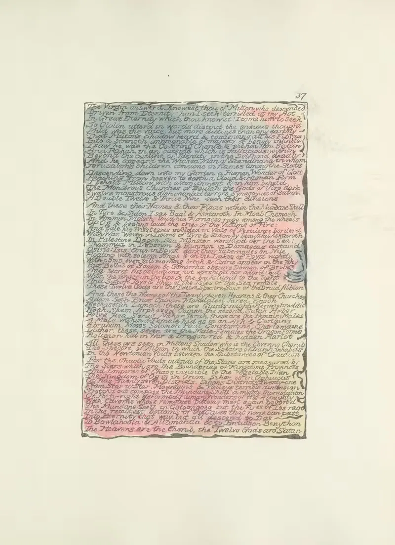 Milton, a poem in 2 books Pl.37 — William Blake