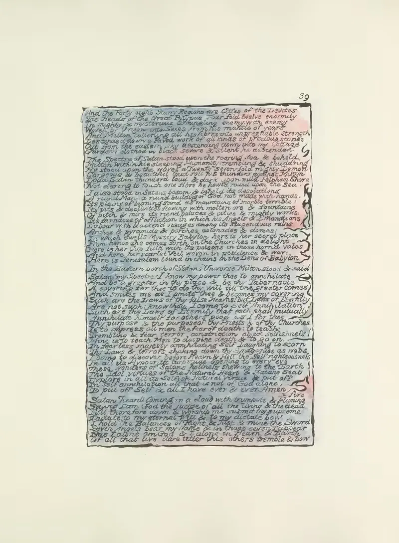 Milton, a poem in 2 books Pl.39 — William Blake