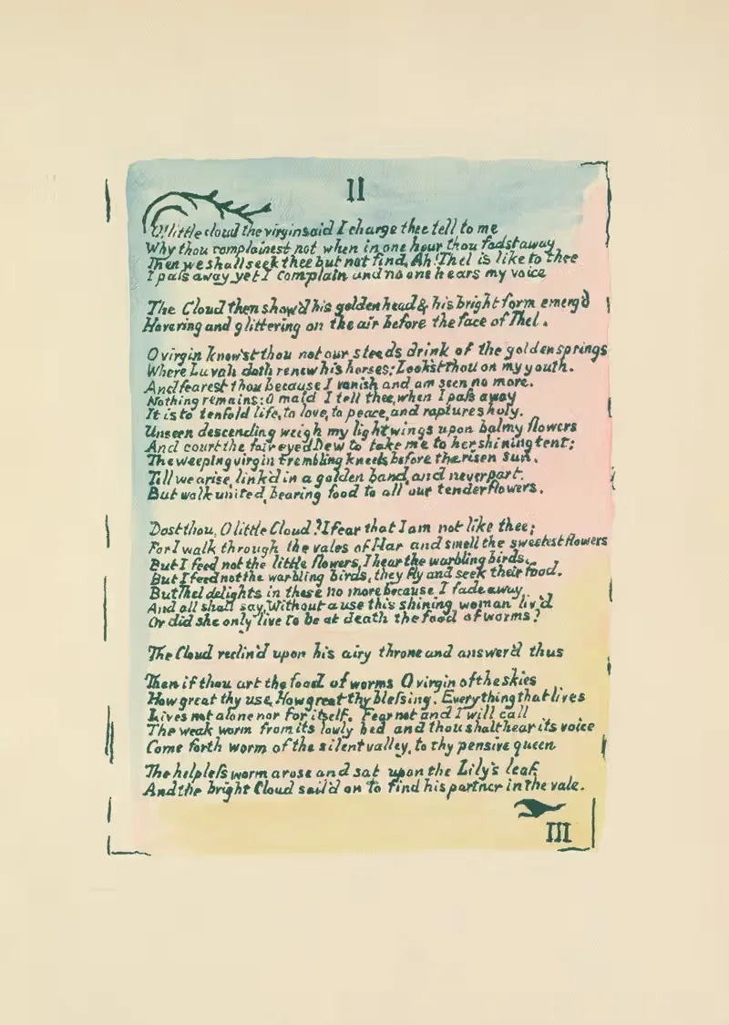 The Book of Thel Pl.4 — William Blake