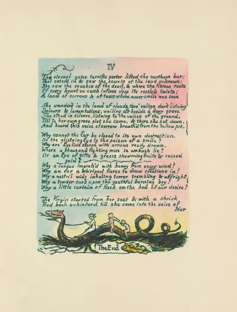 The Book of Thel Pl.7 — William Blake