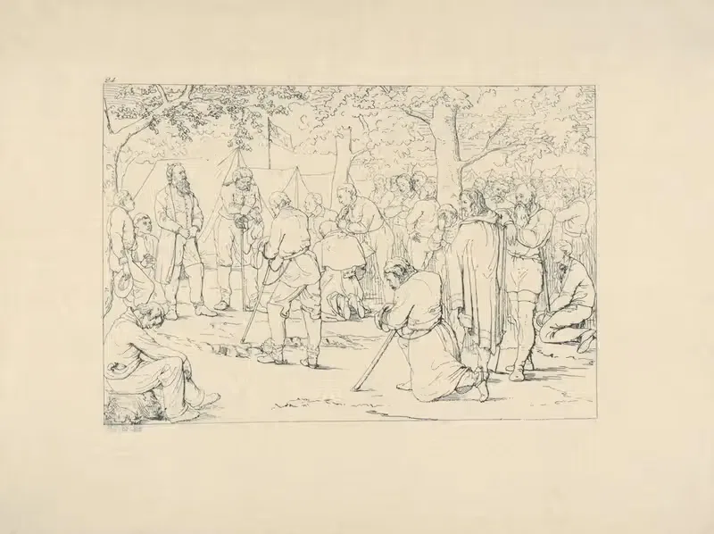 Молитва в лагере Стонволла Джексона by Адальберт Джон Вольк, 1861–1863 — digital art print download