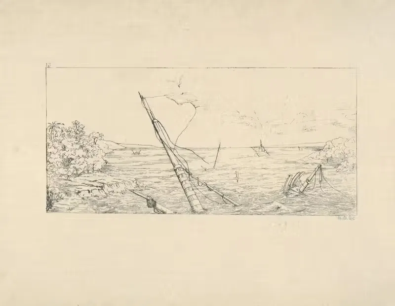 Stone Blockade off Charleston, South Carolin — Adalbert John Volck