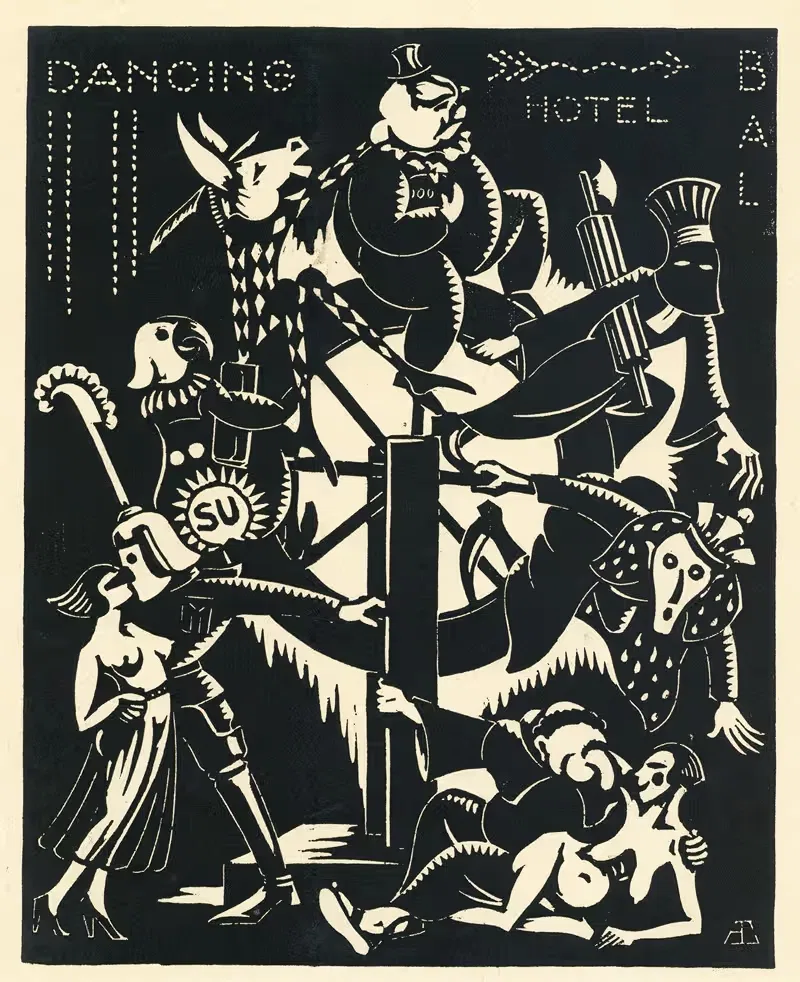 Ежедневный карнаваль by Альберт Дэененс, 1928 — digital art print download