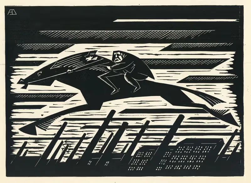 Проклятая охота by Альберт Дэененс, 1928 — digital art print download