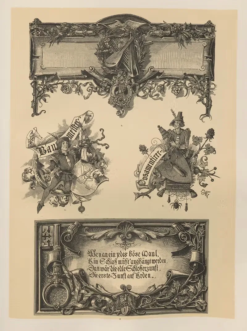 Allegories and Emblems Pl.080 by Albert Ilg, 1882 — digital art print download