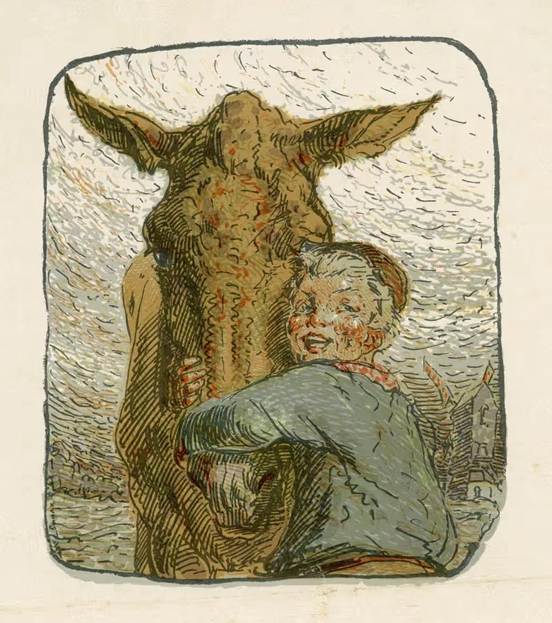 Ребенок и лошадь by Альфред Ост, 1919 — digital art print download