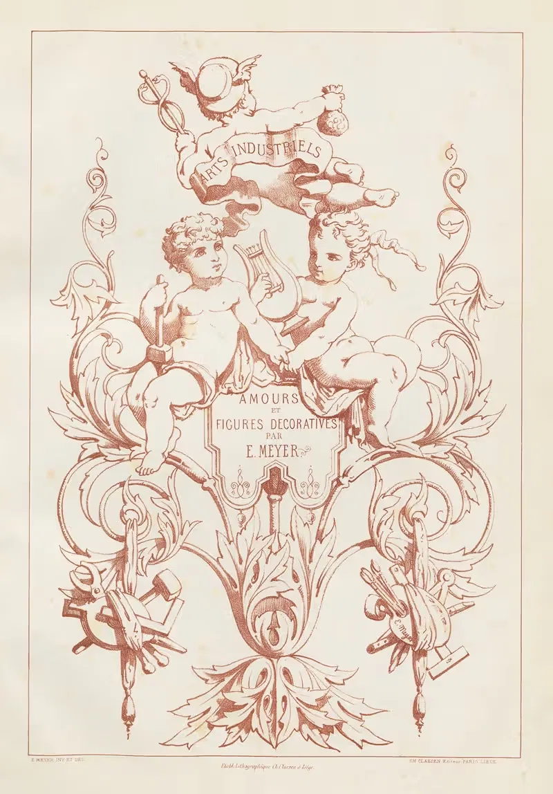 Amours et figures; décoratives arts industriels Pl.01 — E. Meyer