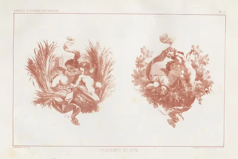 Amours et figures; décoratives arts industriels Pl.03 — E. Meyer