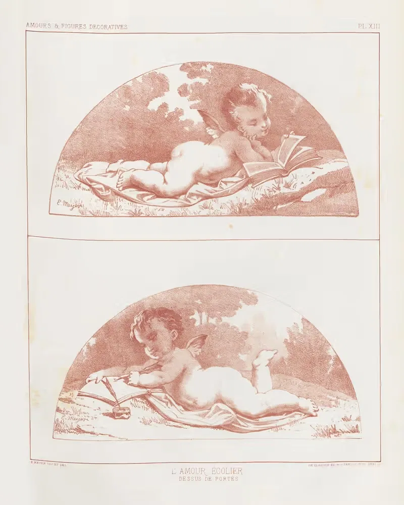 Amours et figures; décoratives arts industriels Pl.14 — E. Meyer