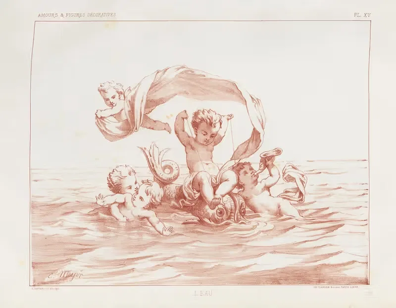 Amours et figures; décoratives arts industriels Pl.16 — E. Meyer