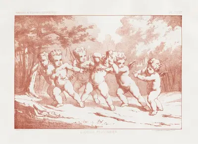 Amours et figures; décoratives arts industriels Pl.18 by E. Meyer, 1890 — digital art print download