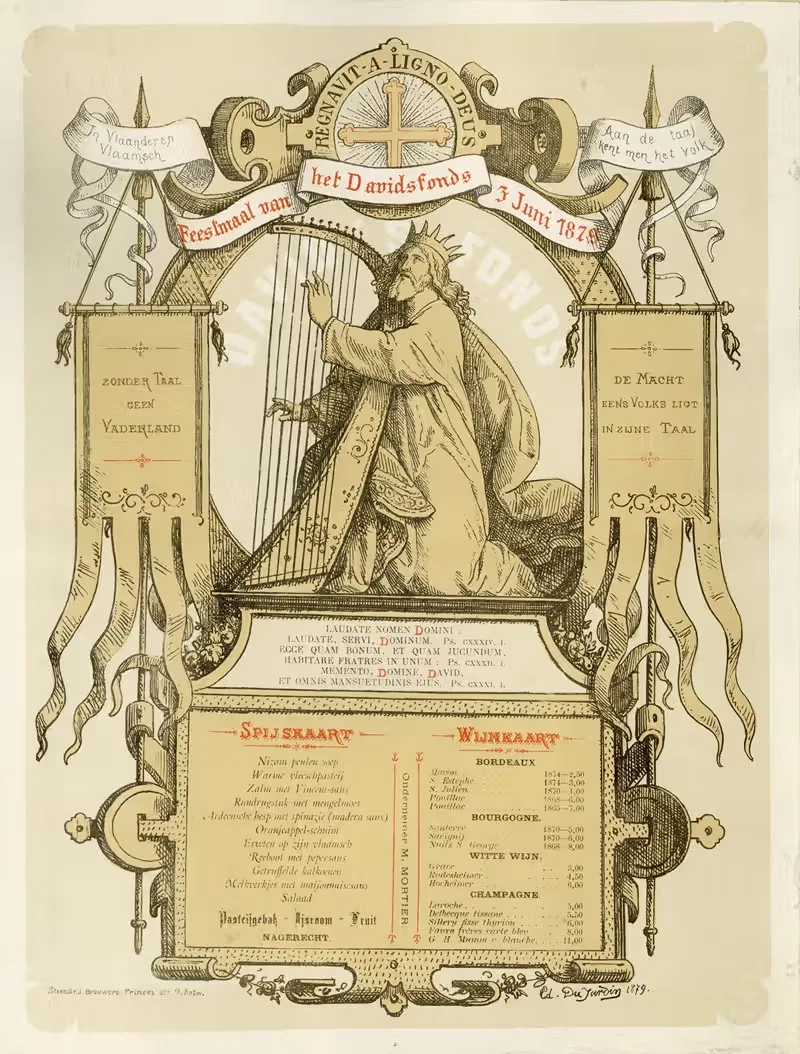 Меню для праздничного стола Давидсфонда by Эдвард Дюжарден, 1879 — digital art print download