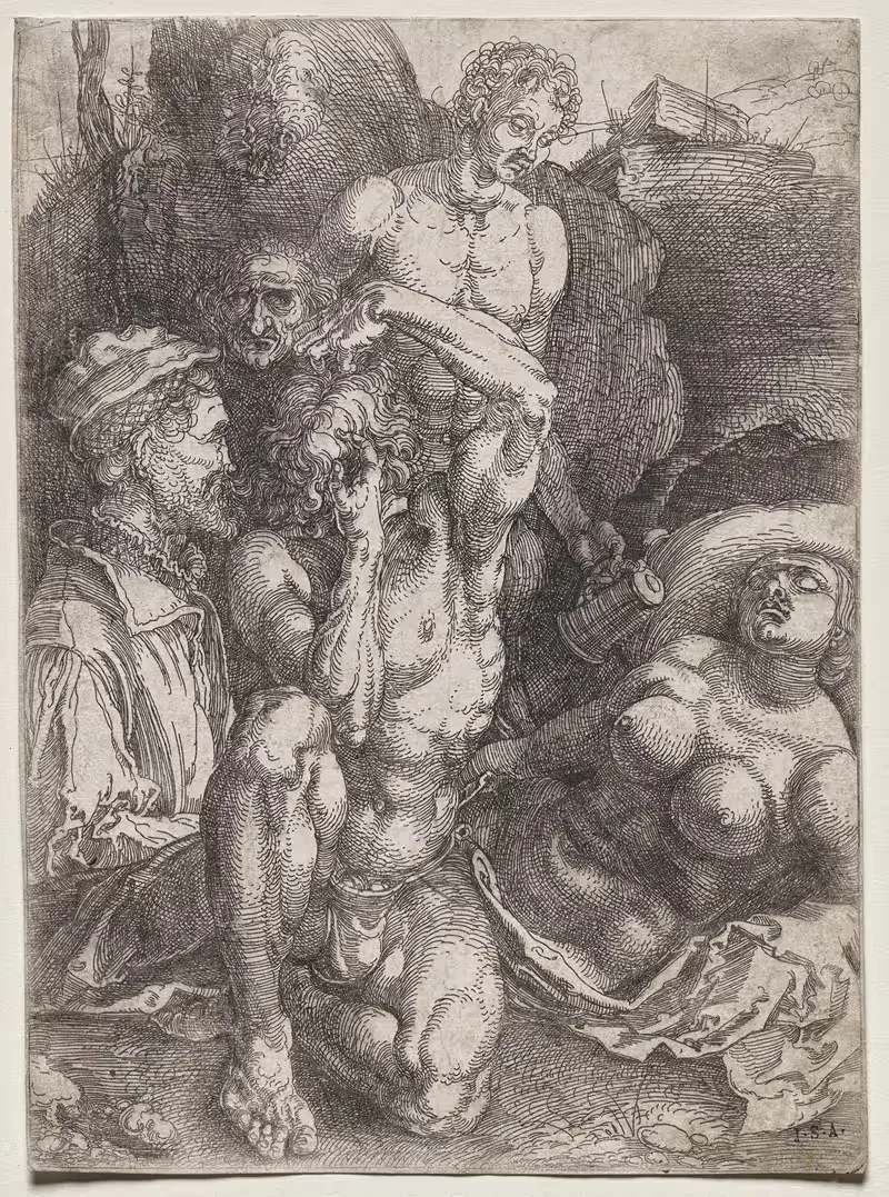 Group of Five Figures by Albrecht Dürer — digital art print download
