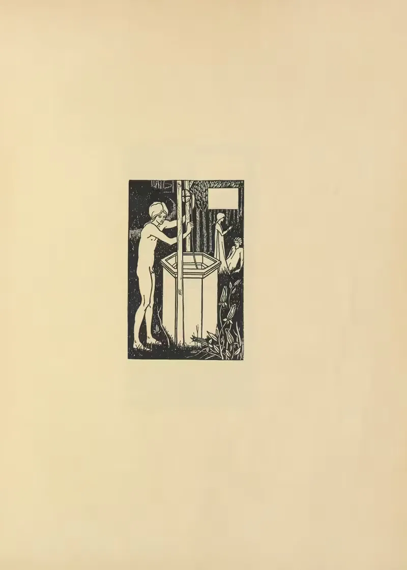 Виньетка из 'Смерти Артура' by Обри Винсент Бирдсли, 1897 — digital art print download