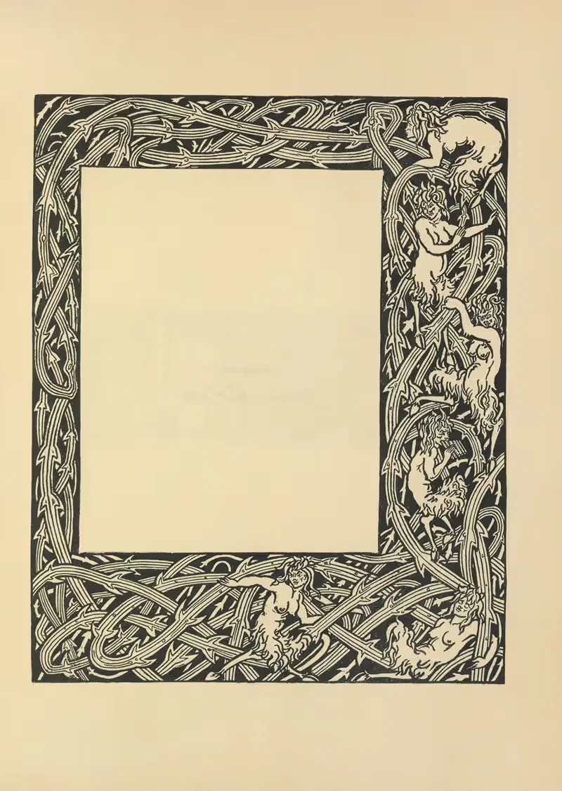 Дизайн бордюра из 'Смерти Артура' by Обри Винсент Бирдсли, 1897 — digital art print download