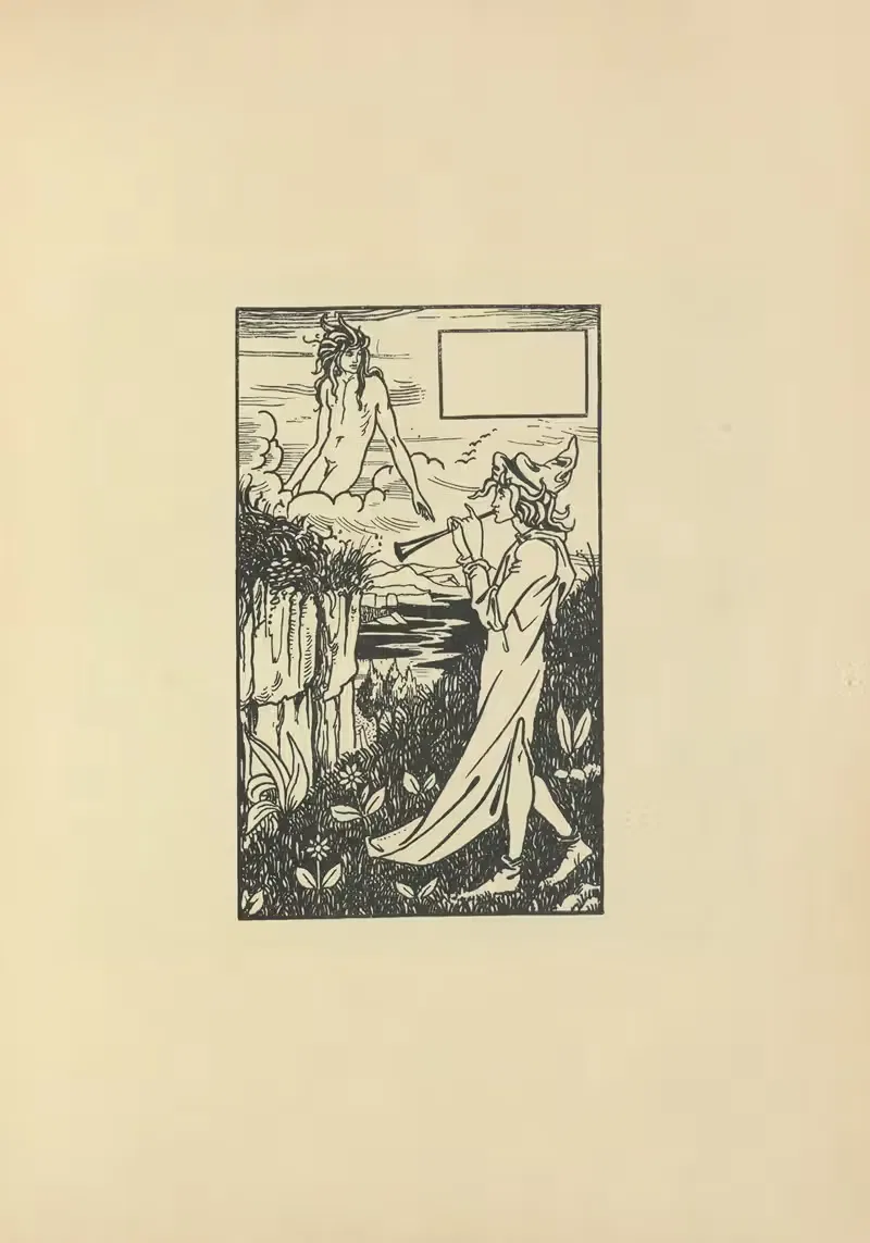 Виньетка из 'Смерти Артура' by Обри Винсент Бирдсли, 1897 — digital art print download