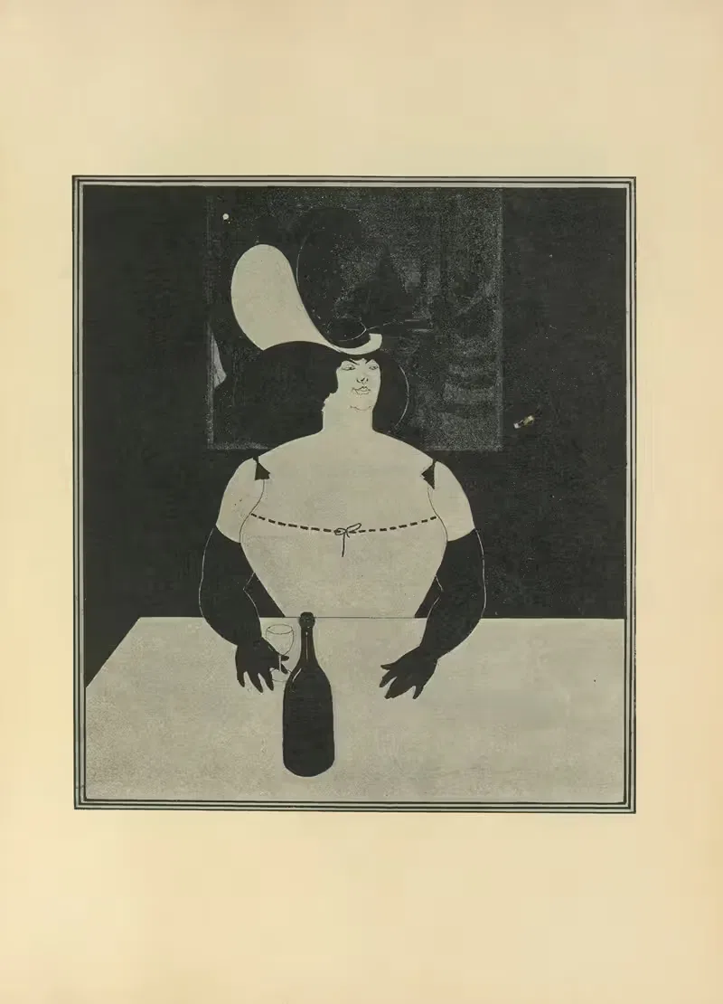 Толстая женщина by Обри Винсент Бирдсли, 1897 — digital art print download