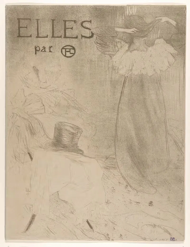 Они (обложка портфолио) by Анри де Тулуз-Лотрек, 1896 — digital art print download