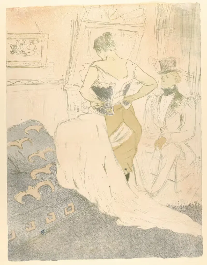 Завязывание корсета by Анри де Тулуз-Лотрек, 1896 — digital art print download