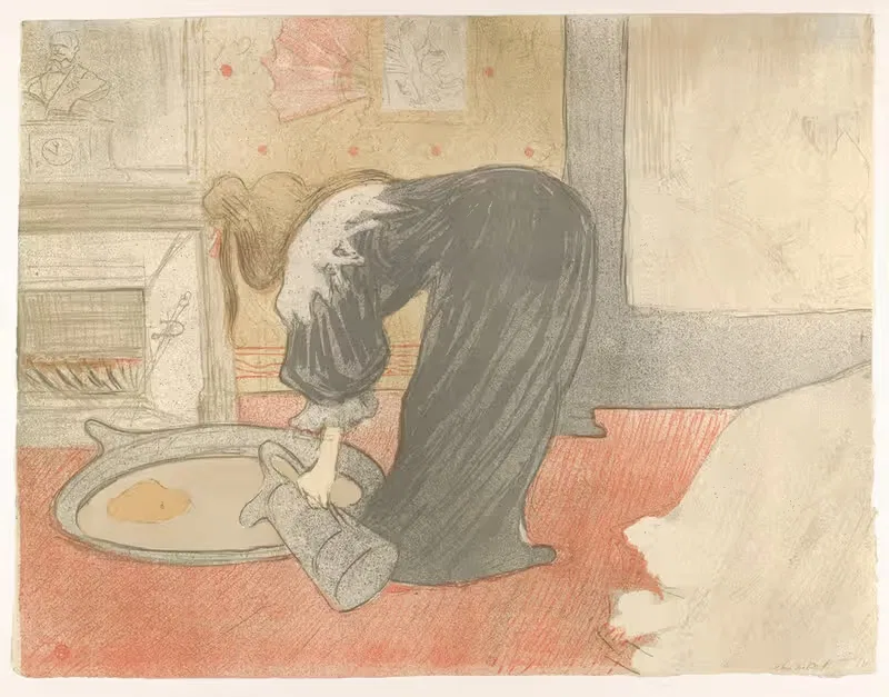 Наполнение ванны by Анри де Тулуз-Лотрек, 1896 — digital art print download