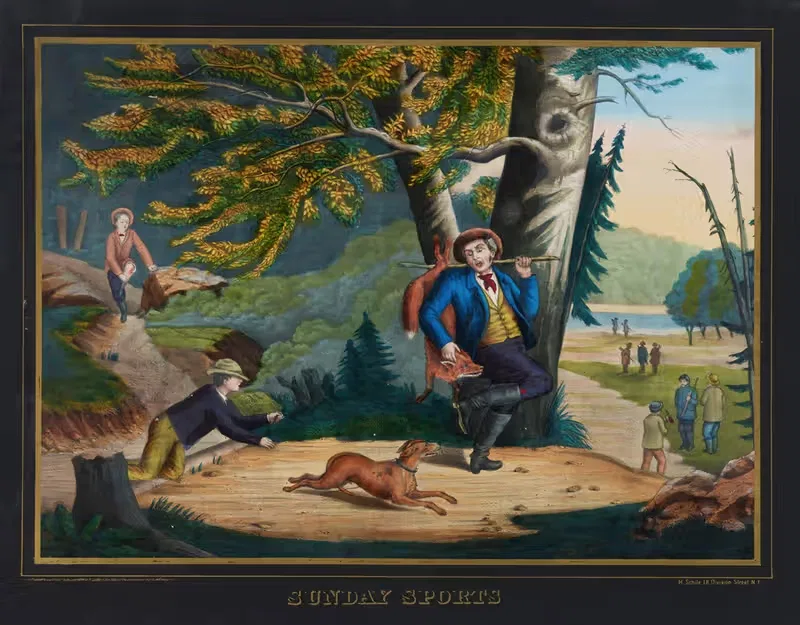 Воскресные спортивные мероприятия. by Генри Джером Шайл, 1874 — digital art print download