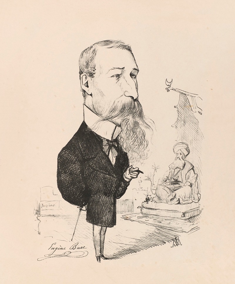 Eugène Bure by Joseph Mollard, 1869 — digital art print download