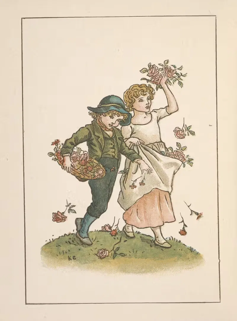 Almanack for 1894 – Frontispiece by Kate Greenaway, 1894 — digital art print download