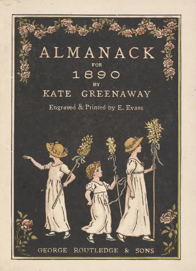 Almanack for 1890 – Title by Kate Greenaway, 1890 — digital art print download