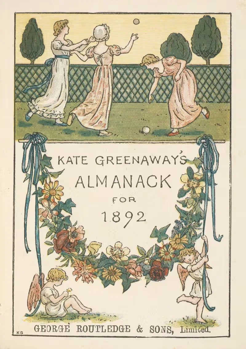 Almanack for 1892 – Title by Kate Greenaway, 1892 — digital art print download