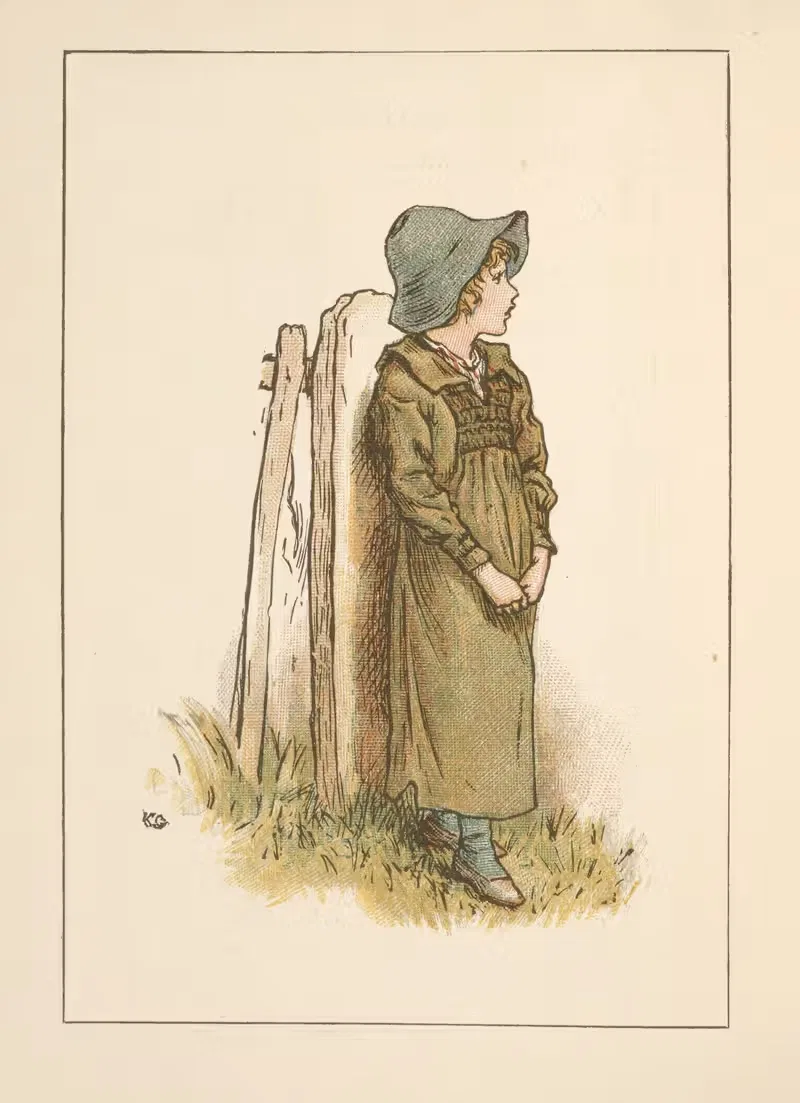 February by Kate Greenaway, 1895 — digital art print download