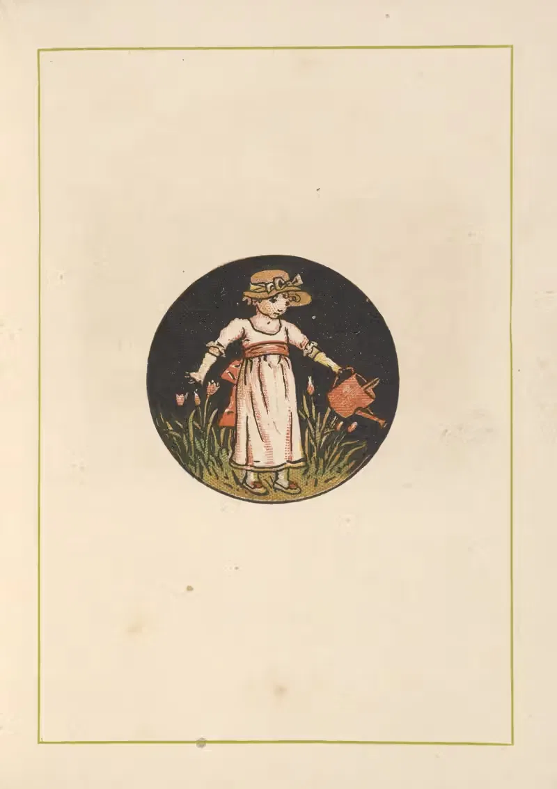 Ребёнок с лейкой by Кейт Гринэвей, 1890 — digital art print download