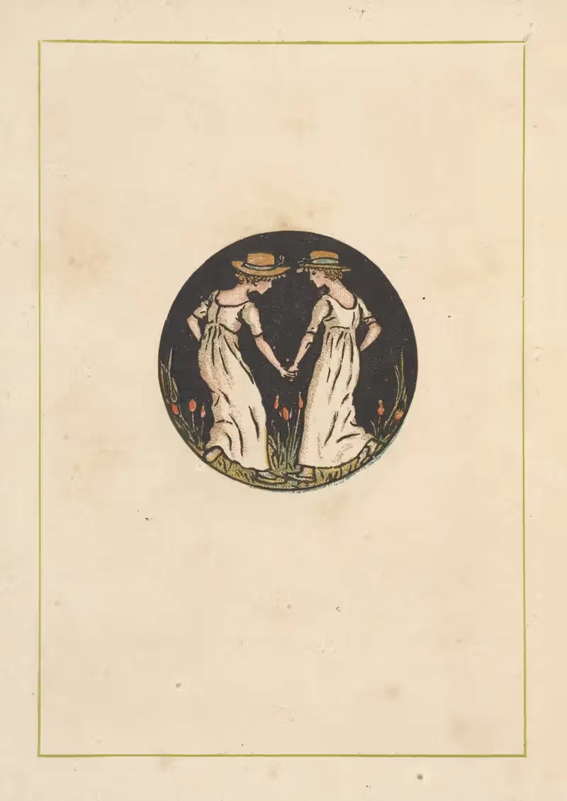Два ребенка by Кейт Гринэвей, 1890 — digital art print download