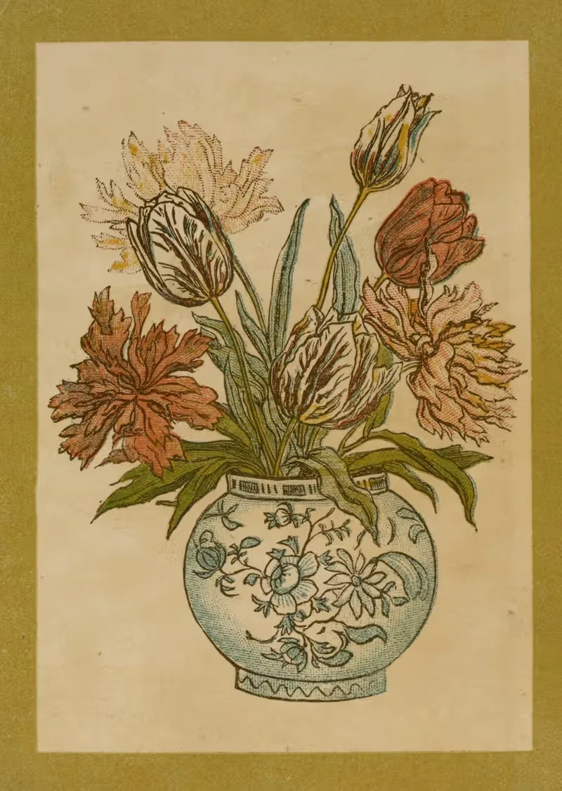 Vase of flowers — Kate Greenaway