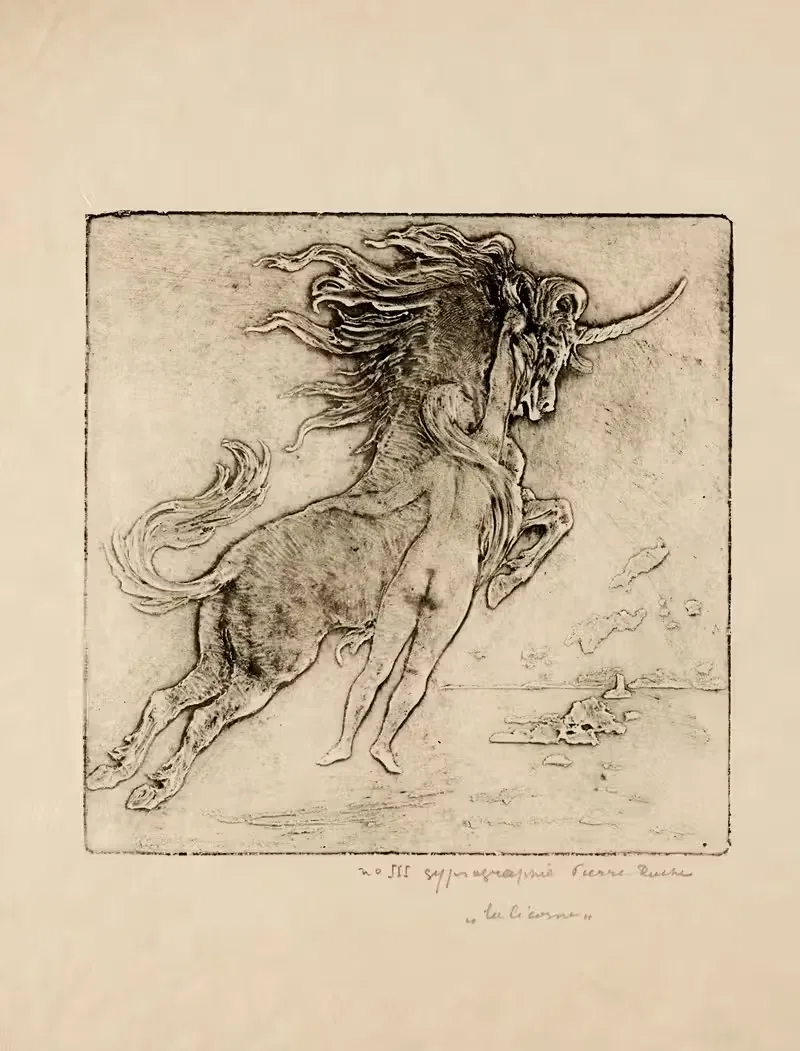 Единорог by Пьер Рош, 1906 — digital art print download